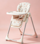 Floral-Patterned Baby High Chair